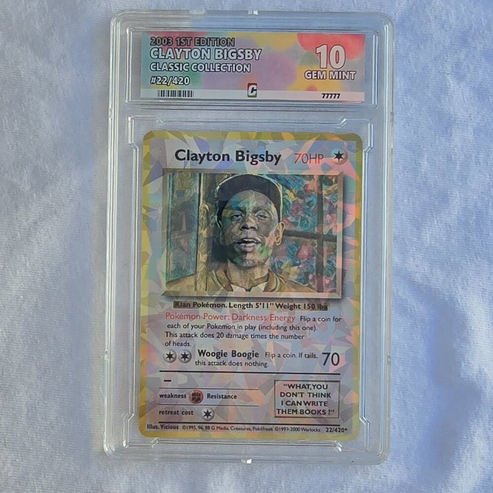 Clayton Bigsby With Custom Slab Pokemon Card - Chappelle Show